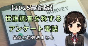 世論調査を名乗るアンケート電話の実態と対処法まとめ【最新2025年版】