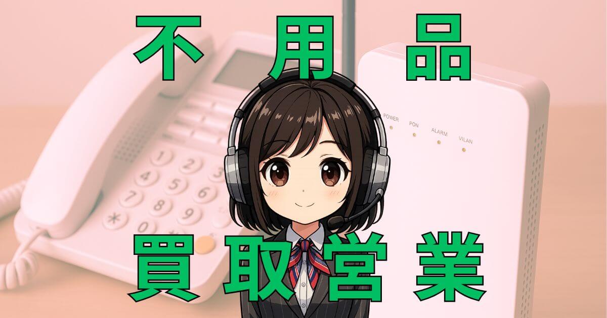 08001238739【マイリサイクル/不用品買取】営業電話の対処法