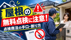 屋根の無料点検は詐欺？突然の訪問業者による点検商法の手口と断り方・解約方法