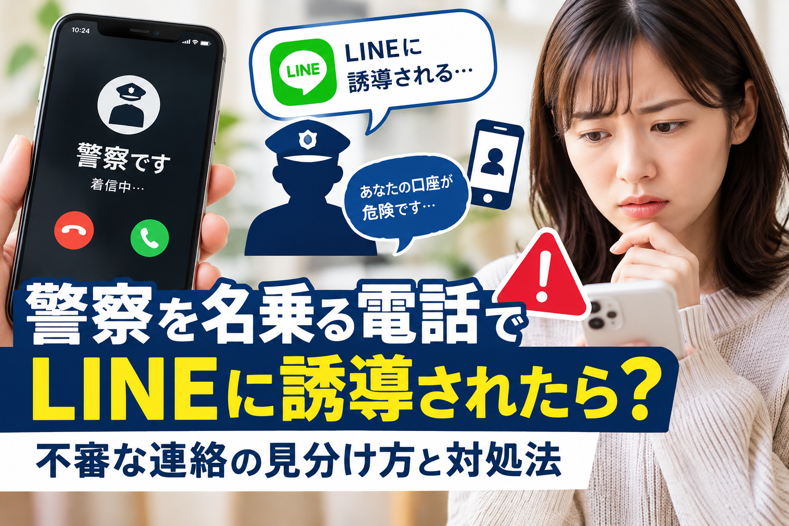 警察を名乗る電話でLINEに誘導されたら？不審な連絡の見分け方と対処法